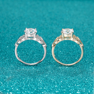 2ct Round Cut Zircon S925 Sterling Silver Ring Fine Jewelry for Women's Wedding Engagement Anniversary Party Gifts