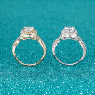Fine Jewelry 1ct Round Cut Zircon S925 Sterling Silver Ring for Women Wedding Engagement Party Gifts