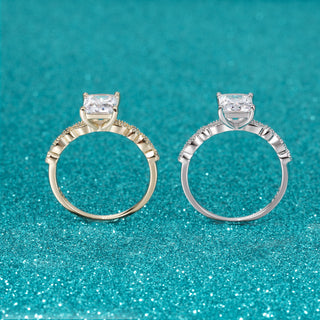 Fine Jewelry Wholesale 2ct Zircon S925 Sterling Silver Rings for Women Wedding Anniversary Engagement