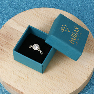 Fine Jewelry 1ct Round Cut Zircon S925 Sterling Silver Ring for Women Wedding Engagement Party Gifts