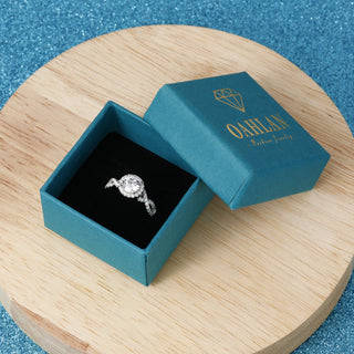 Fine Jewelry 1ct Round Cut Zircon S925 Sterling Silver Ring for Women Wedding Engagement Party Gifts