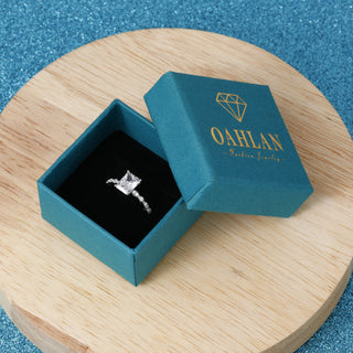 Fine Jewelry Wholesale 2ct Zircon S925 Sterling Silver Rings for Women Wedding Anniversary Engagement