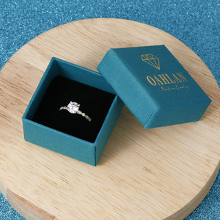 1.2CT Round Cut Zircon S925 Sterling Silver Ring Romantic Engagement Anniversary Wedding Fine Jewelry for Women