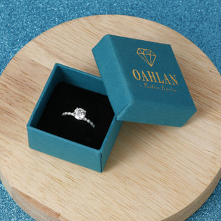1.2CT Round Cut Zircon S925 Sterling Silver Ring Romantic Engagement Anniversary Wedding Fine Jewelry for Women