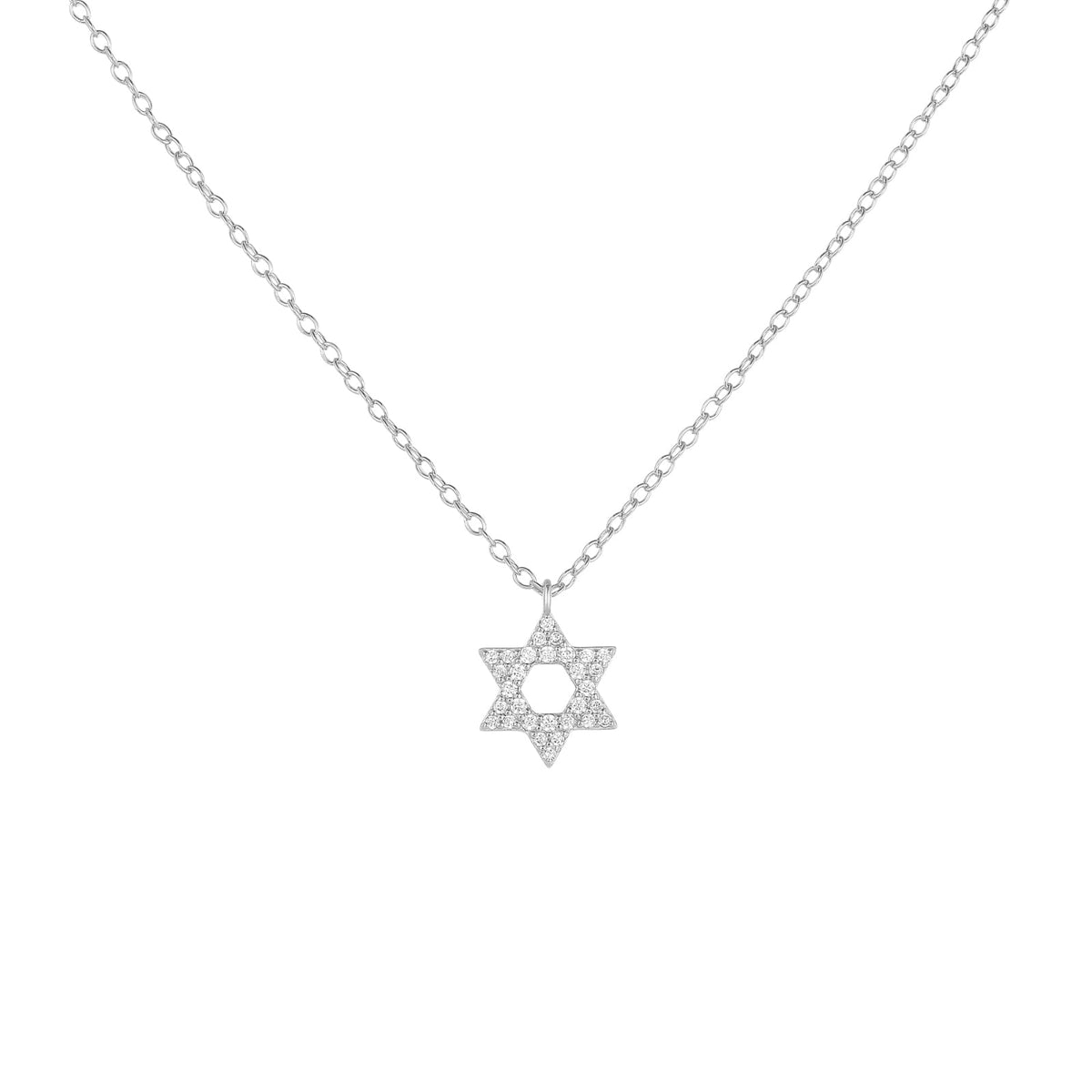 Fine Jewellery Wholesale 18K Gold Plated Star of David S925 Sterling Silver Necklace with Zircon for Women Anniversary