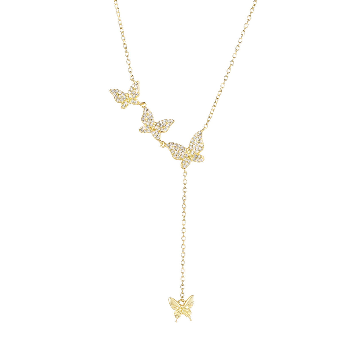 Fine Jewellery Wholesale Butterfly S925 Sterling Silver Pendant Necklace for Women Girl Anniversary Engagement
