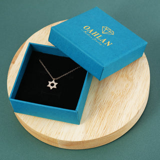 Fine Jewellery Wholesale 18K Gold Plated Star of David S925 Sterling Silver Necklace with Zircon for Women Anniversary