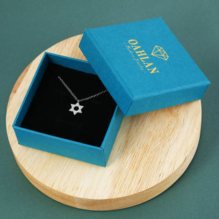 Fine Jewellery Wholesale 18K Gold Plated Star of David S925 Sterling Silver Necklace with Zircon for Women Anniversary