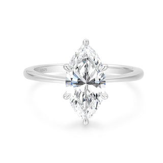 Fine Jewellery 2ct Marquise Cut Moissanite 925 Sterling Silver Ring for Women Anniversary Engagement Wedding
