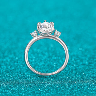 Fine Jewellery Wholesale Pear Cut S925 Sterling Silver Ring with Cubic Zircon for Women Wedding Party Engagement Gift