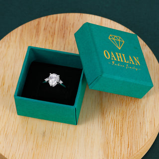 Fine Jewellery Wholesale Pear Cut S925 Sterling Silver Ring with Cubic Zircon for Women Wedding Party Engagement Gift