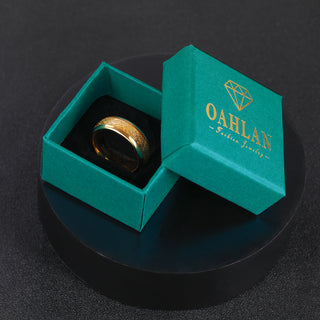 Men's 8mm Gold Plated Tungsten Carbide Ring Classic Style Fashion Jewelry for Engagement Anniversary Wedding Gift