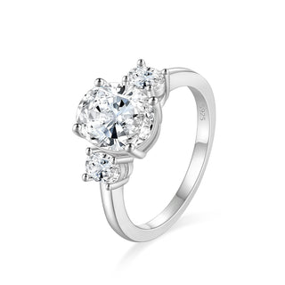 Fine Jewelry 2ct Oval Cut D Grade 925 Sterling Silver Engagement Moissanite Ring Promise Wedding Eternity for Women