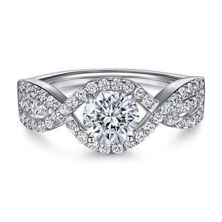 0.8Ct Engagement Ring 925 Sterling Silver Women Round Cubic Zirconia Ring Wholesale