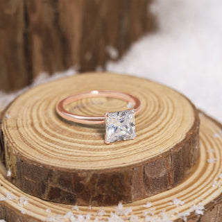 2ct Princess Cut Solitaire Moissanite Engagement Ring