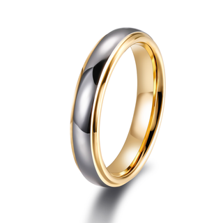 4mm/6mm High Polished Silver Gold Plated Tungsten Carbide Couple Ring Men Women Engagement Band
