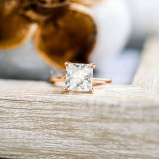 2ct Princess Cut Solitaire Moissanite Engagement Ring