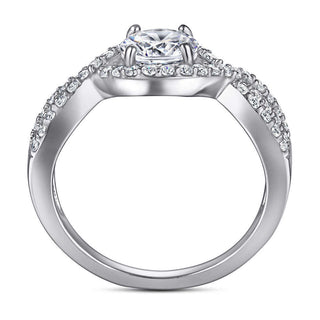 0.8Ct Engagement Ring 925 Sterling Silver Women Round Cubic Zirconia Ring Wholesale