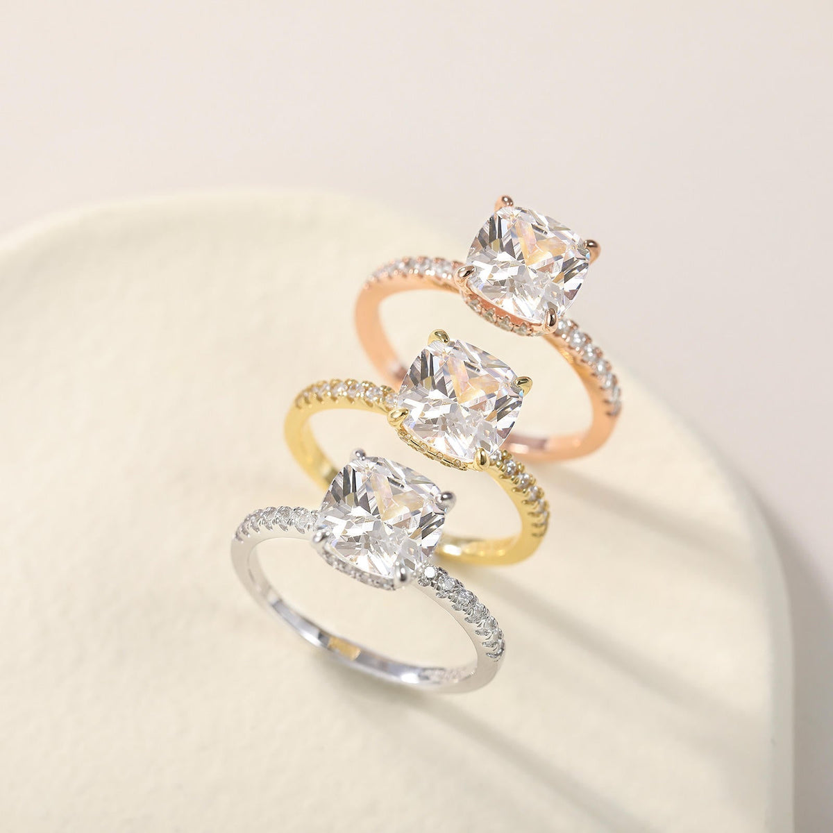 925 Silver 3.5ct Moissanite Engagement Ring