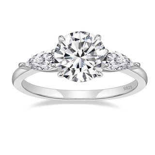 2ct Moissanite Rings 925 Sterling Silver for Engagement