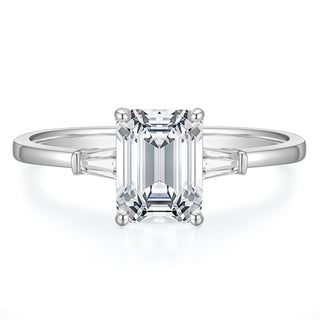3.5CT Emerald Cut Moissanite Engagement Ring