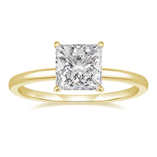 2ct Princess Cut Solitaire Moissanite Engagement Ring