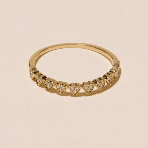 14K Gold Plated 925 Sterling Silver VVS1 Eternity Stackable Moissanite Wedding Ring