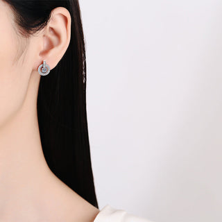 Fine Jewelry 4mm Cubic Zirconia Round Cut Stud Earrings 925 Sterling Silver Earrings For Women Hypoallergenic