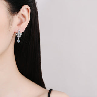 5mm Cubic Zirconia Round Cut Crown Stud Earrings 925 Sterling Silver Earrings For Women Hypoallergenic Fine Jewelry