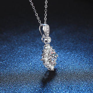 Fashion Luxury Jewelry 1Ct Round Cut D Grade VVS1 Pendant 925 Sterling Silver Moissanite Necklaces for Women