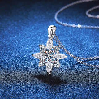 Fashion Luxury Jewelry 1Ct Round Cut D Grade VVS1 Pendant 925 Sterling Silver Moissanite Necklaces for Women