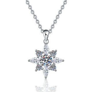 Fashion Luxury Jewelry 1Ct Round Cut D Grade VVS1 Pendant 925 Sterling Silver Moissanite Necklaces for Women