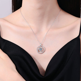 Fashion Luxury Jewelry Moissanite Necklaces 1Ct Round Cut D Grade VVS1 Pendant 925 Sterling Silver for Women