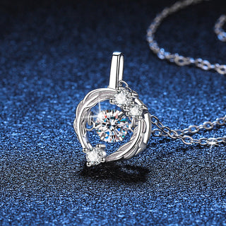 0.5Ct Round Cut D Grade VVS1 Pendant 925 Sterling Silver Moissanite Necklaces for Women Fashion Luxury Jewelry