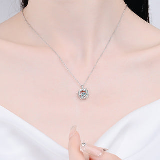 0.5Ct Round Cut D Grade VVS1 Pendant 925 Sterling Silver Moissanite Necklaces for Women Fashion Luxury Jewelry