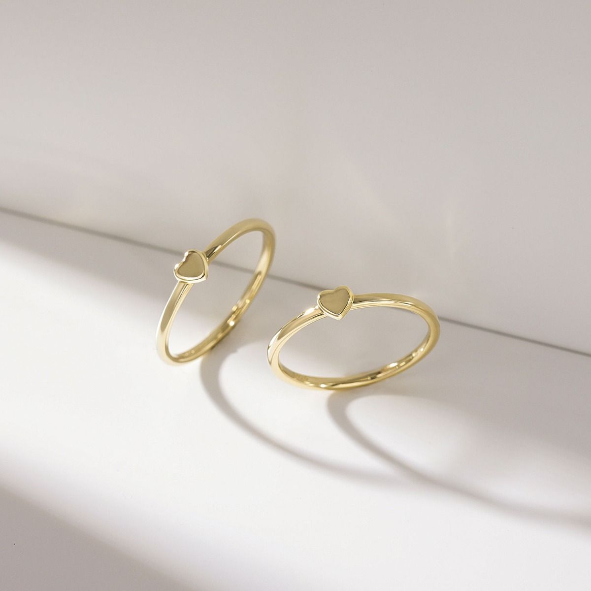 14K Gold Plated 925 Sterling Silver Rings Women Stackable Wedding Bands