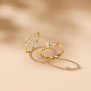 925 Sterling Silver Ring 14K Gold Plated for Women Stackable CZ Wedding Bands