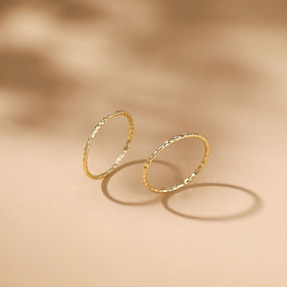 Thin 925 Sterling Silver Rings 14K Gold Plated Stackable Rings Women Wedding Bands