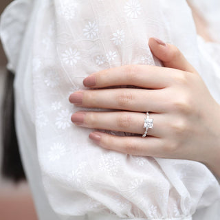 2ct 925 Sterling Silver Ring Women Princess Cut CZ Cubic Zirconia Engagement Rings