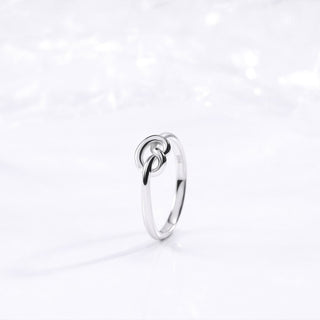 925 Sterling Silver Heart Knot Ring For Women Wedding Bands