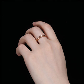 3mm Brushed Tungsten Carbide Rings Rose Gold Women Engagement Wedding Bands
