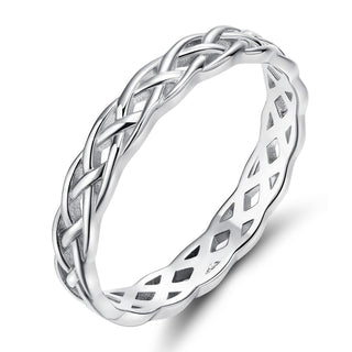 925 Sterling Silver Ring Women Celtic Knot Wedding Bands