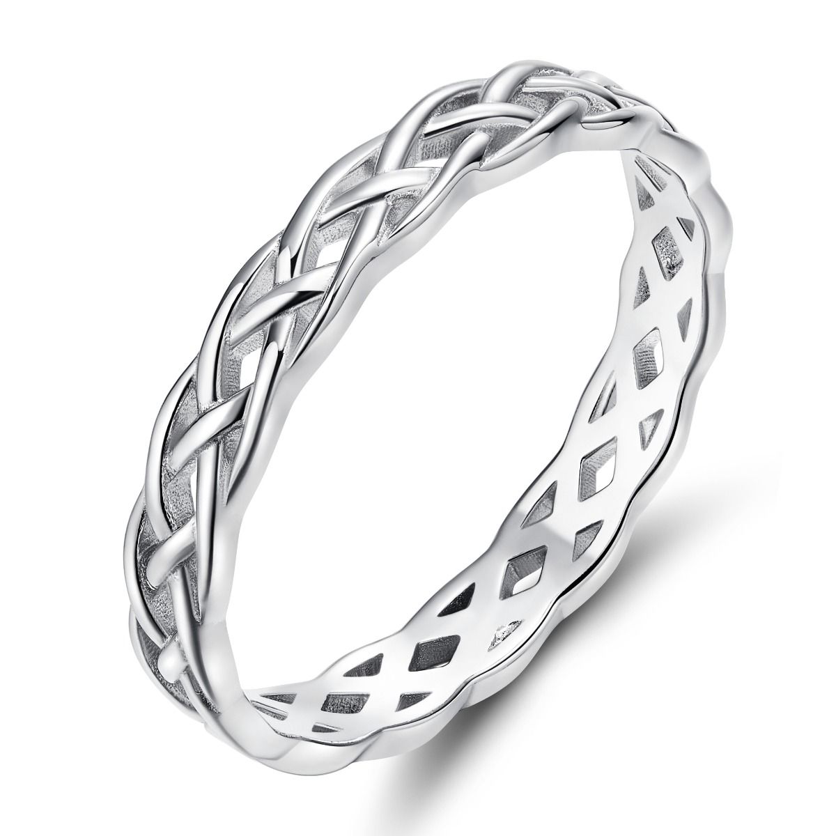 925 Sterling Silver Ring Women Celtic Knot Wedding Bands