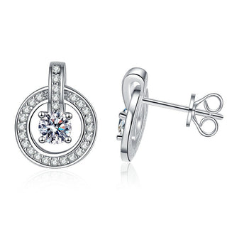 Fine Jewelry 4mm Cubic Zirconia Round Cut Stud Earrings 925 Sterling Silver Earrings For Women Hypoallergenic